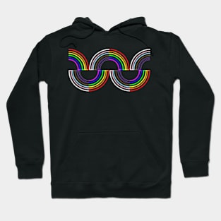 Progress Pride Neon Light Rainbow 2 Hoodie